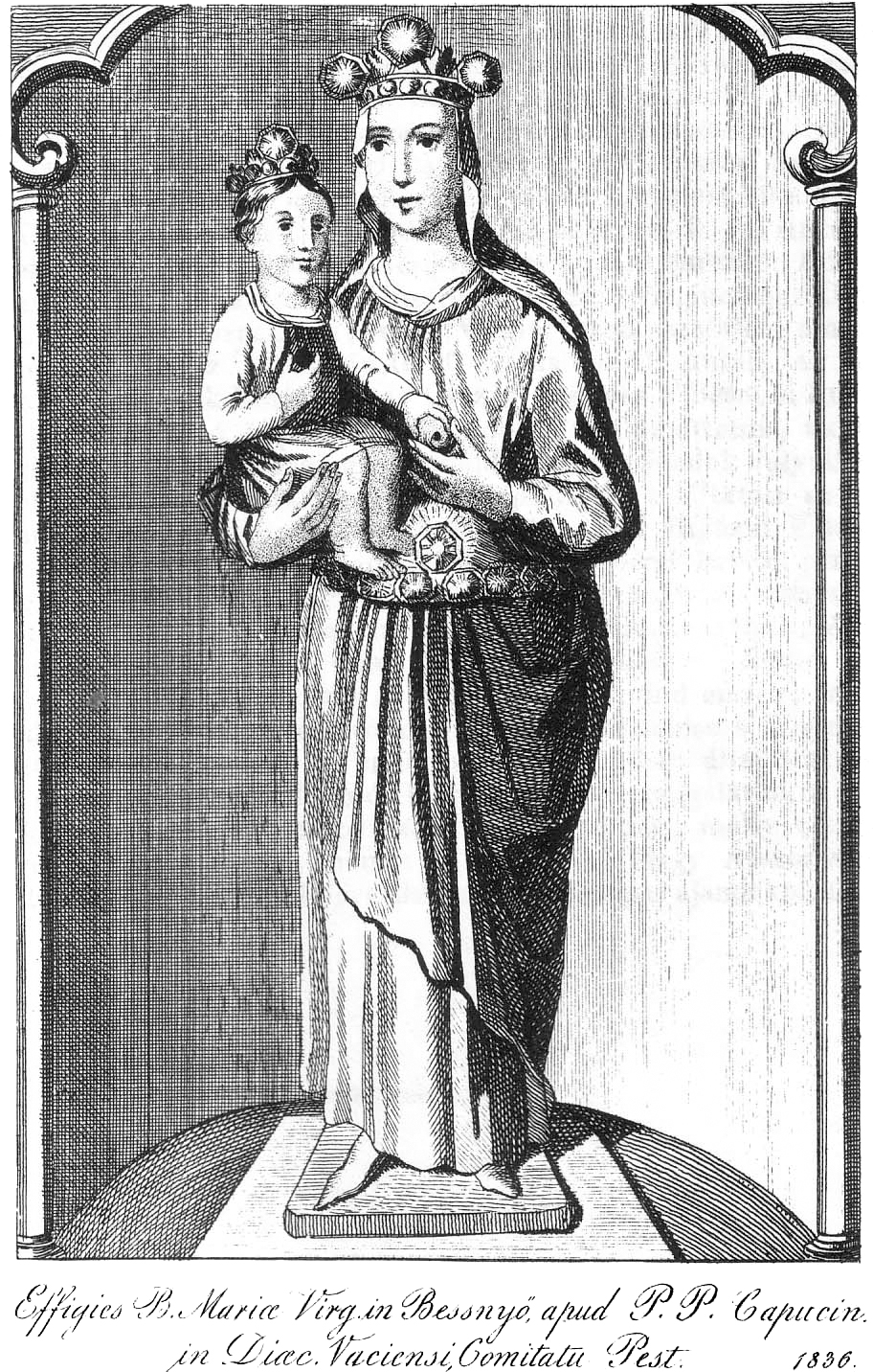 Abb. 18: Gnadenbild von Máriabesnyő. Aus: Jordanszky 1836, S. 55.