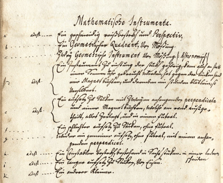 Abb. 19: Aus den Vorarbeiten für ein Inventar, wohl von Johann Schuckard, nach 1690. Hauptstaatsarchiv Stuttgart, A 20a Bü 13, Seite 15.