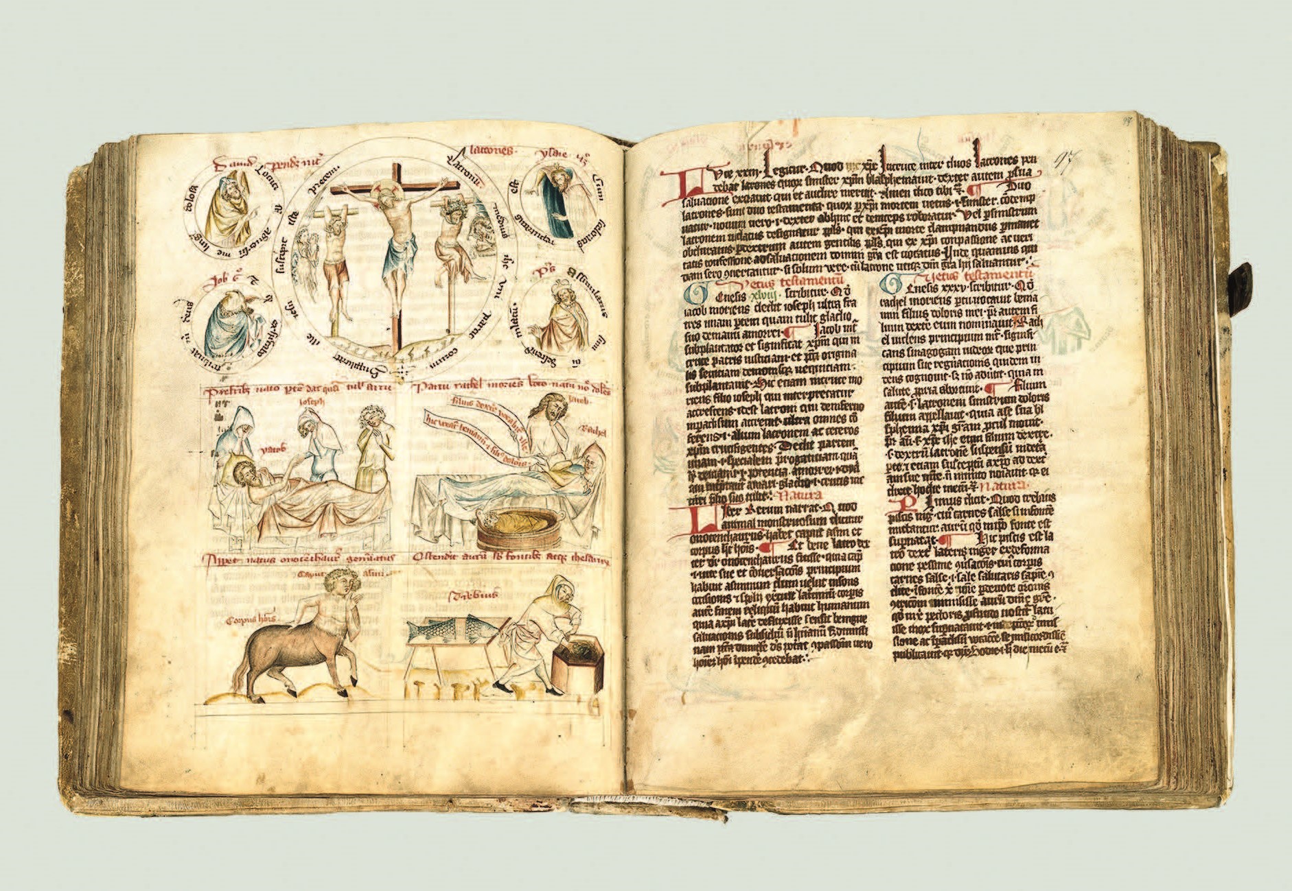 Abb. 1: Concordantiae Caritatis, Stiftsbibliothek Lilienfeld, Cod. 151, fol. 96v und 97r, um 1355. Foto: © Stift Lilienfeld, H. Schmid.
